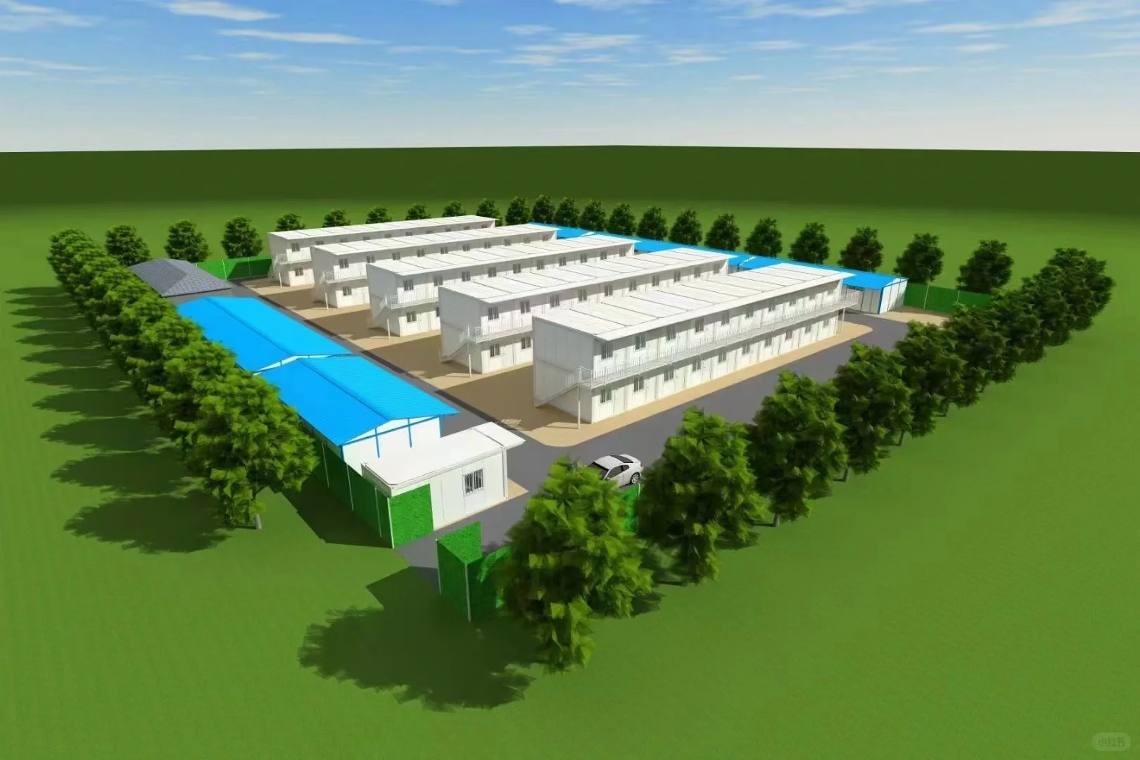 轻钢房屋工程营地：利达集团模块化方案，筑牢基建高效后方